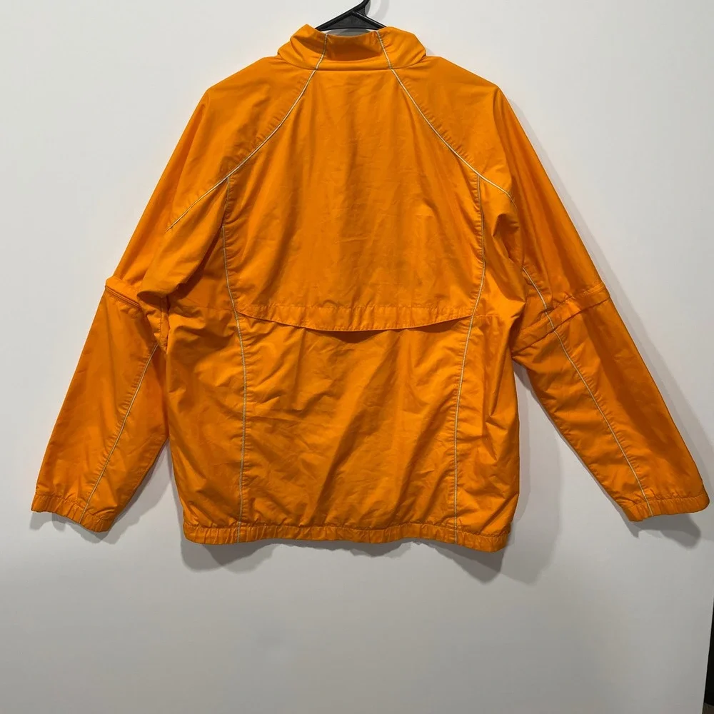 Nike Golf Men's Orange Lightweight Zip‎ Up Jacket Convertible Sleeves Size 2XL